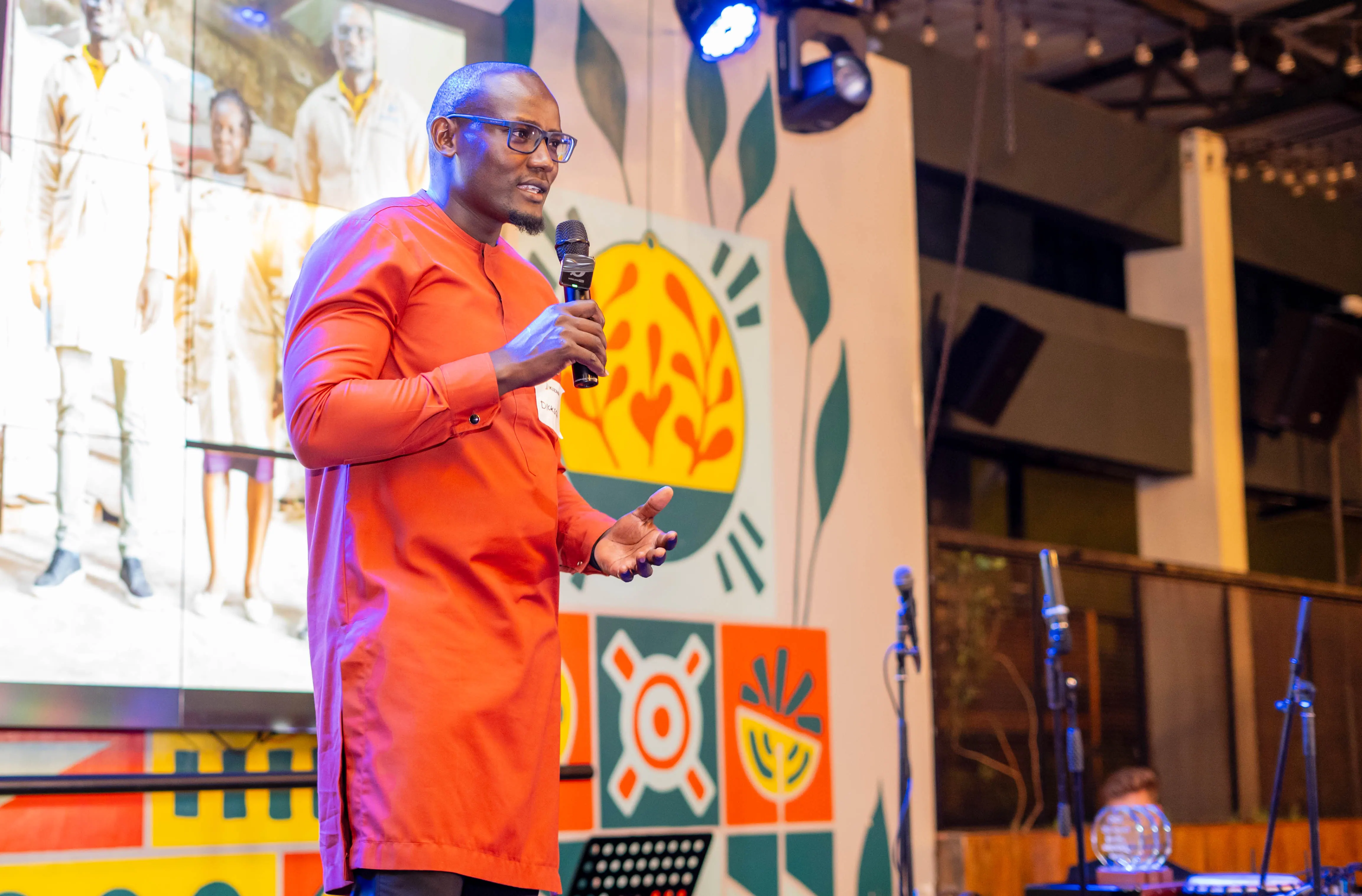 Founder pitching to audience